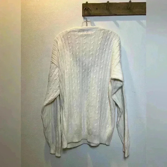 Vintage Patrician preppy V-neck cable sweater size XL
White maroon and navy - Picture 5 of 5